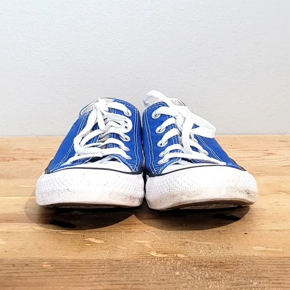 Converse All Star Chuck Taylor Blue Sneakers Low Top Canvas Shoes Women's Size 6 - Picture 2 of 12